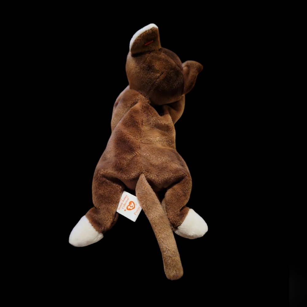 RARE Retired TY Beanie Baby "Pounce" The Brown Cat 😻😺😸 - Picture 2 of 8